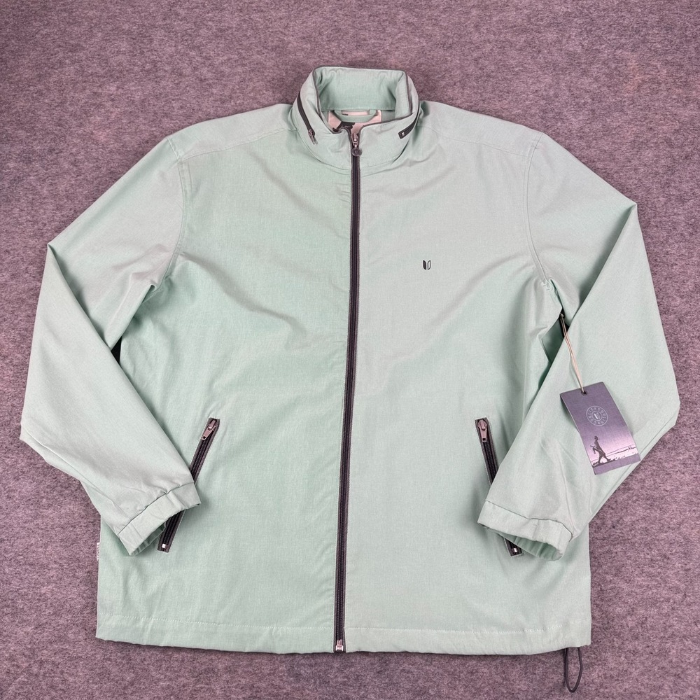 LINKSOUL Full Zip Jacket Golf‎ LS520 Pockets Aloe Green Mens Medium M